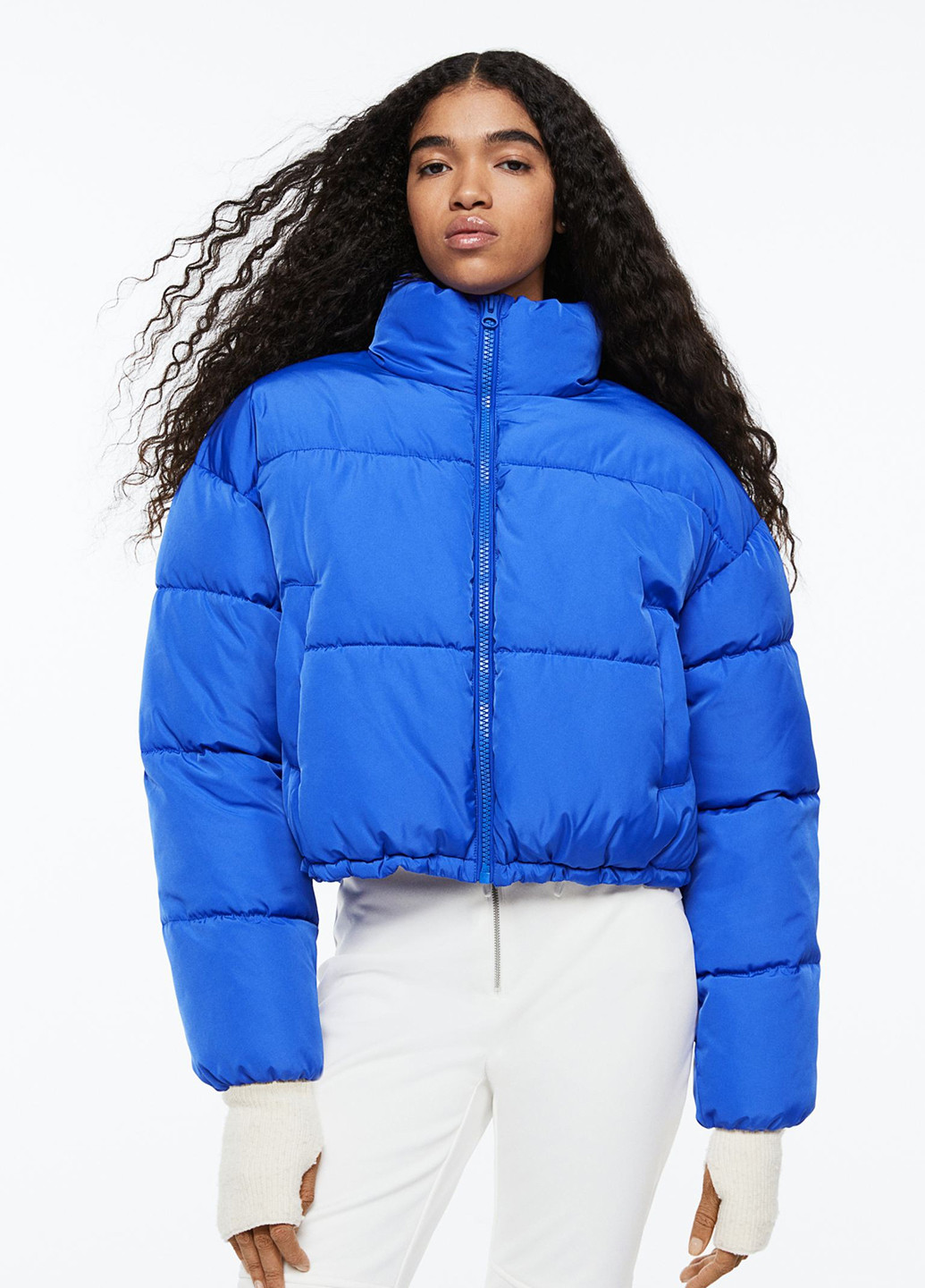 Синя демісезонна куртка вільного крою H&M