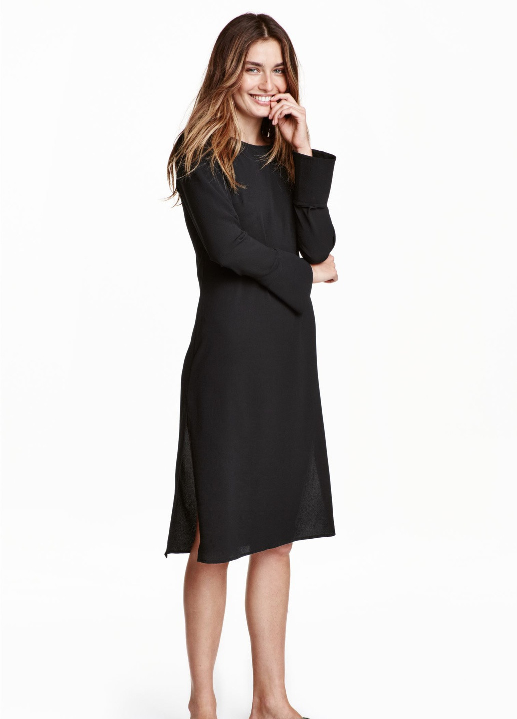 Чорна кежуал сукня H&M однотонна