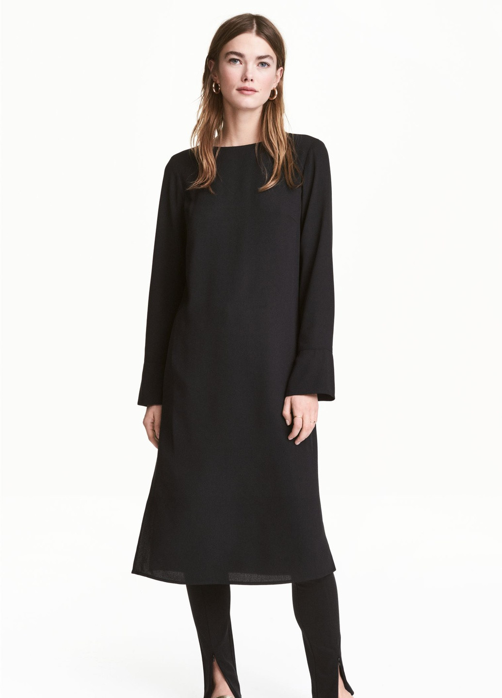 Чорна кежуал сукня H&M однотонна