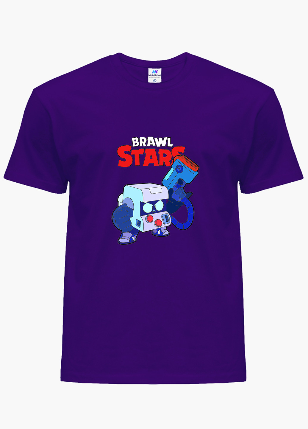 Фіолетова демісезонна футболка дитяча 8 біт бравл старс (8-bit brawl stars) (9224-1002) MobiPrint