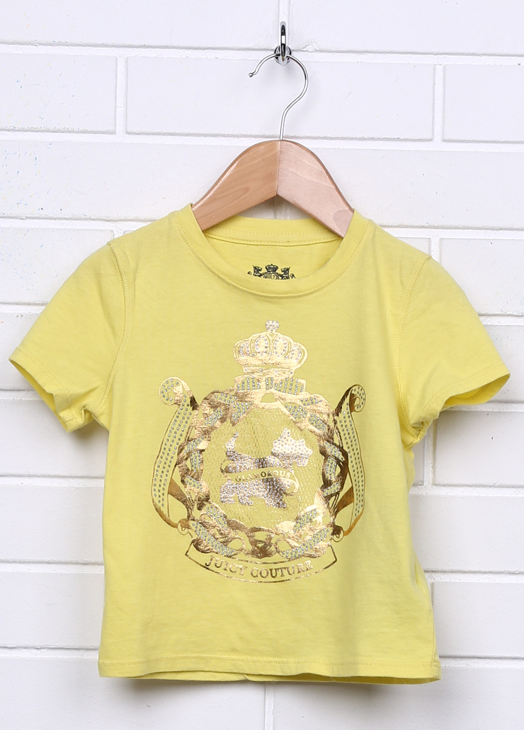 Лимонная летняя футболка с коротким рукавом Juicy Couture