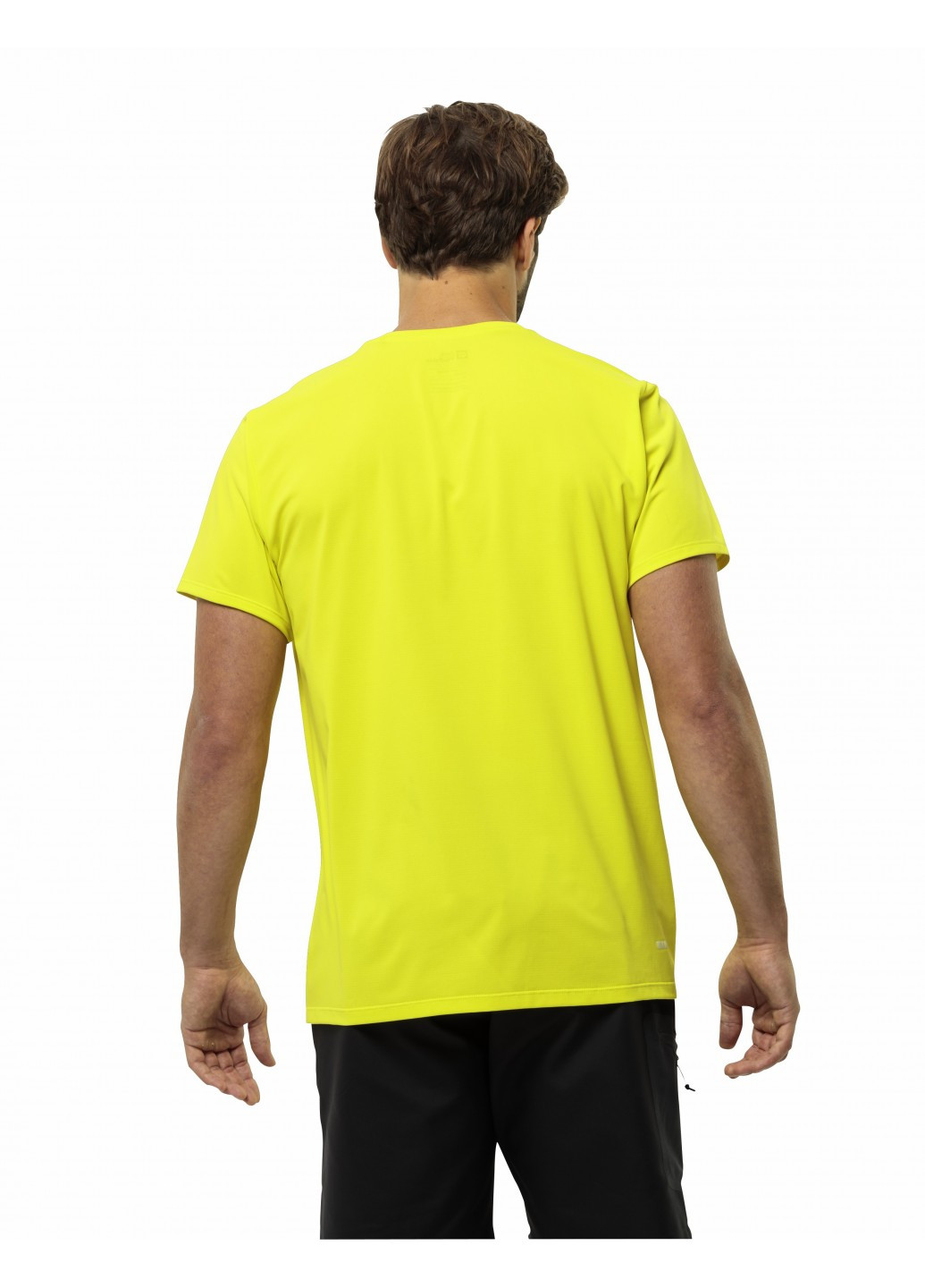 Желтая футболка Jack Wolfskin PRELIGHT TRAIL T M