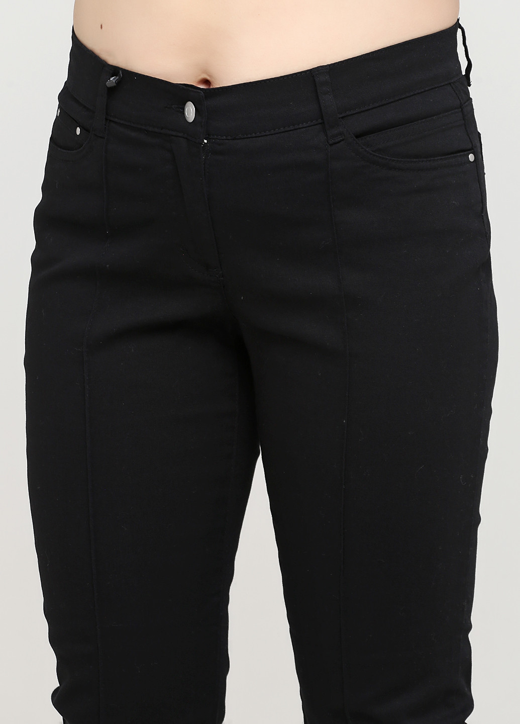 Черные демисезонные укороченные, зауженные джинсы B.C. Best Connections