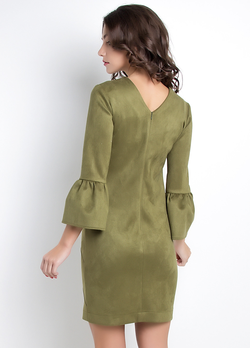 Оливково-зеленое кэжуал платье Tales однотонное