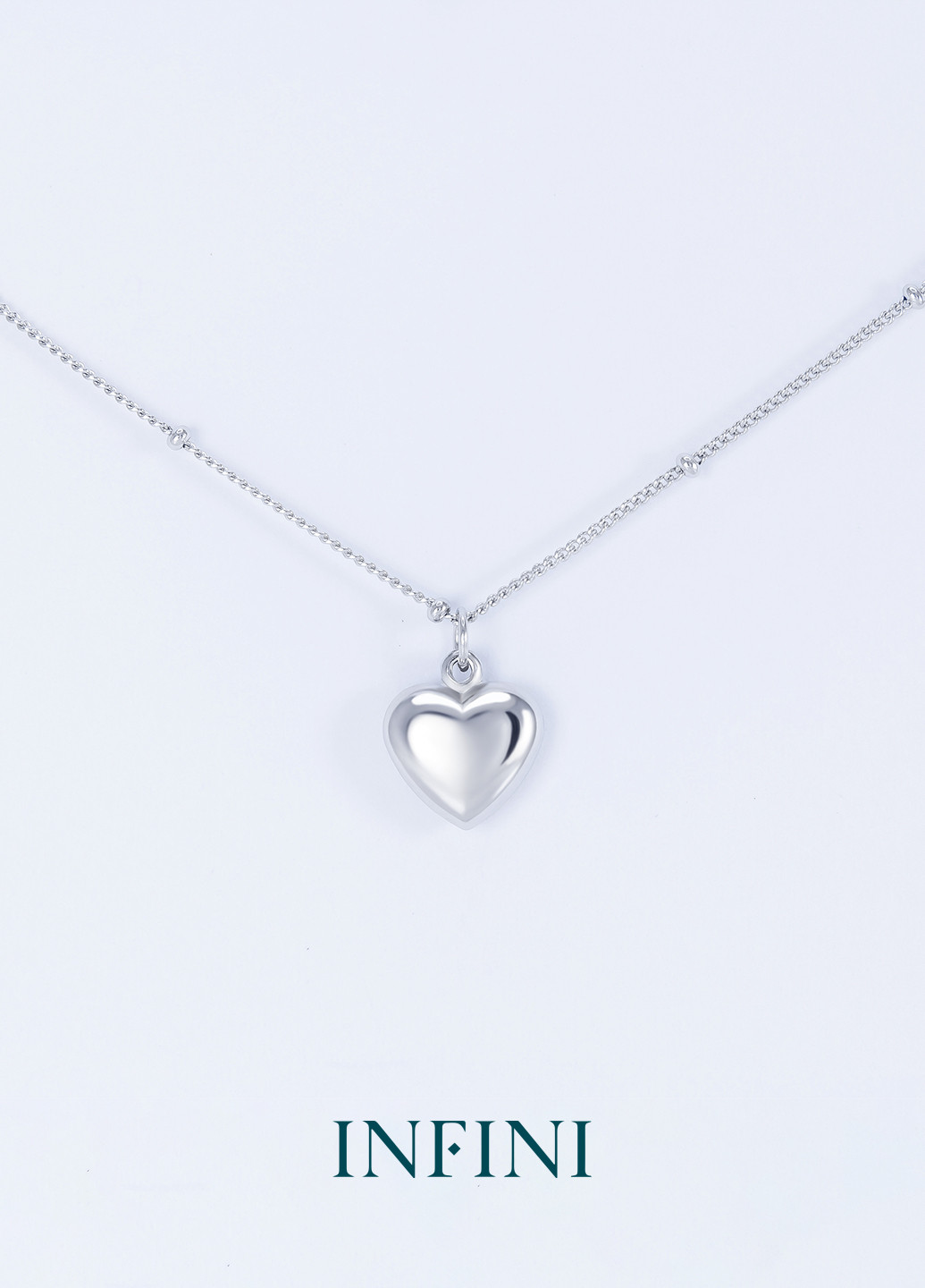 Колье серебряное Infini с сердечком (250563047)