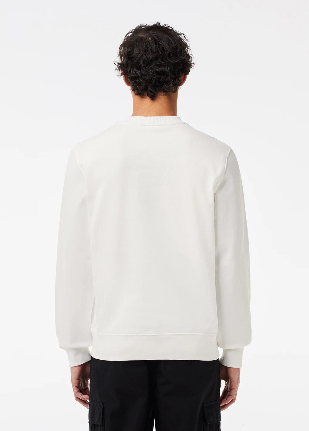 Білий світшот Lacoste логотип нашивки (298073255)