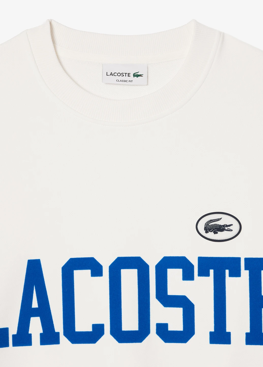 Білий світшот Lacoste логотип нашивки (298073255)