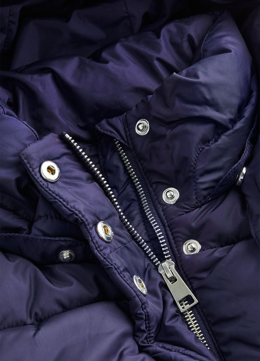 Темно-синяя демисезонная куртка подовжена H&M