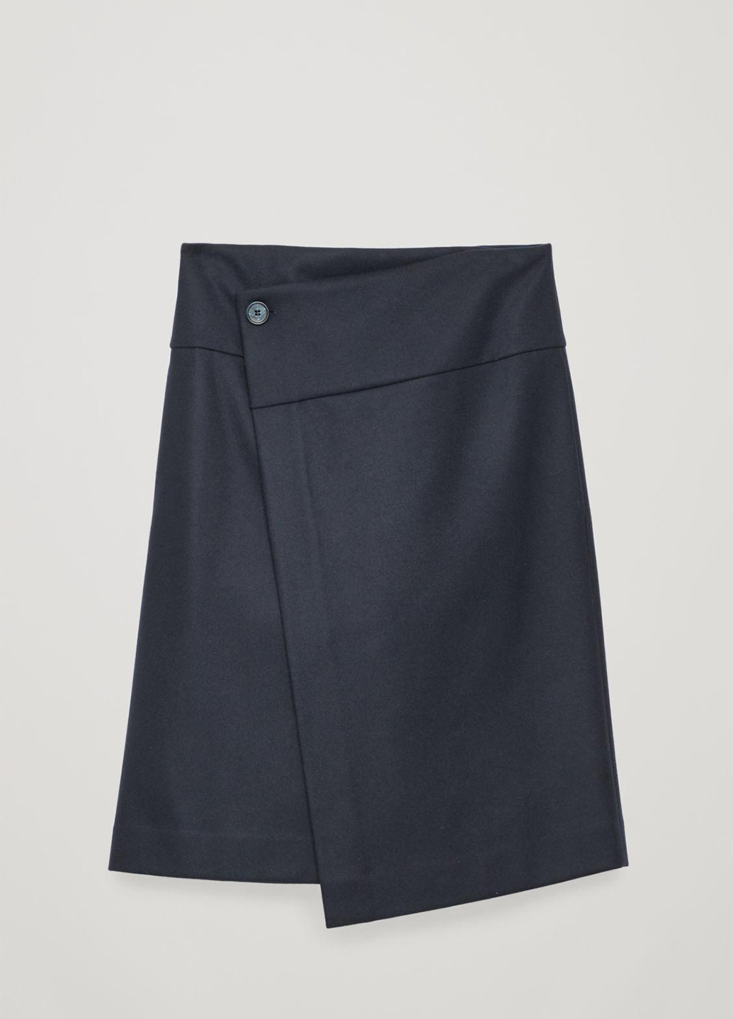 Темно-синяя кэжуал однотонная юбка Cos на запах