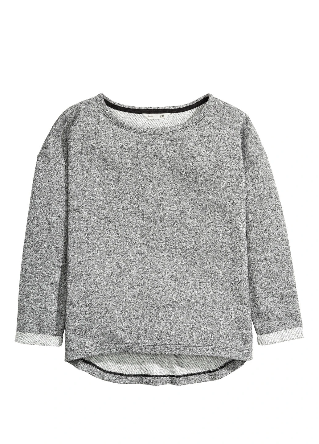 H&M свитшот темно-серый кэжуал