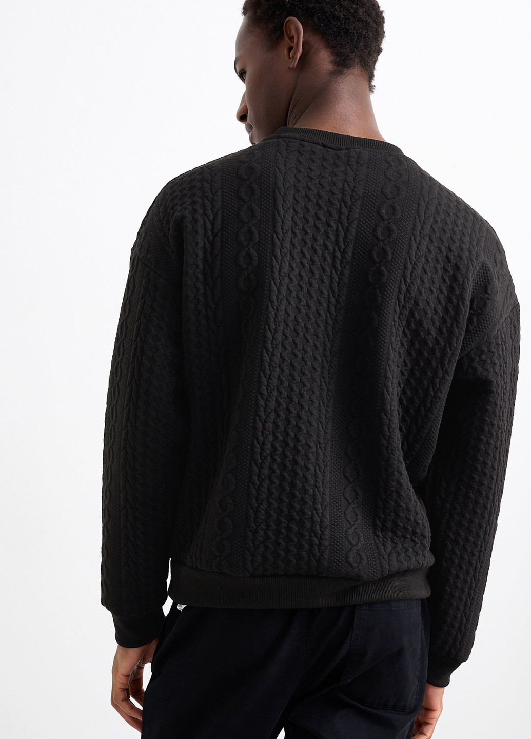 Черный свитшот C&A однотонный без декора (362192974)