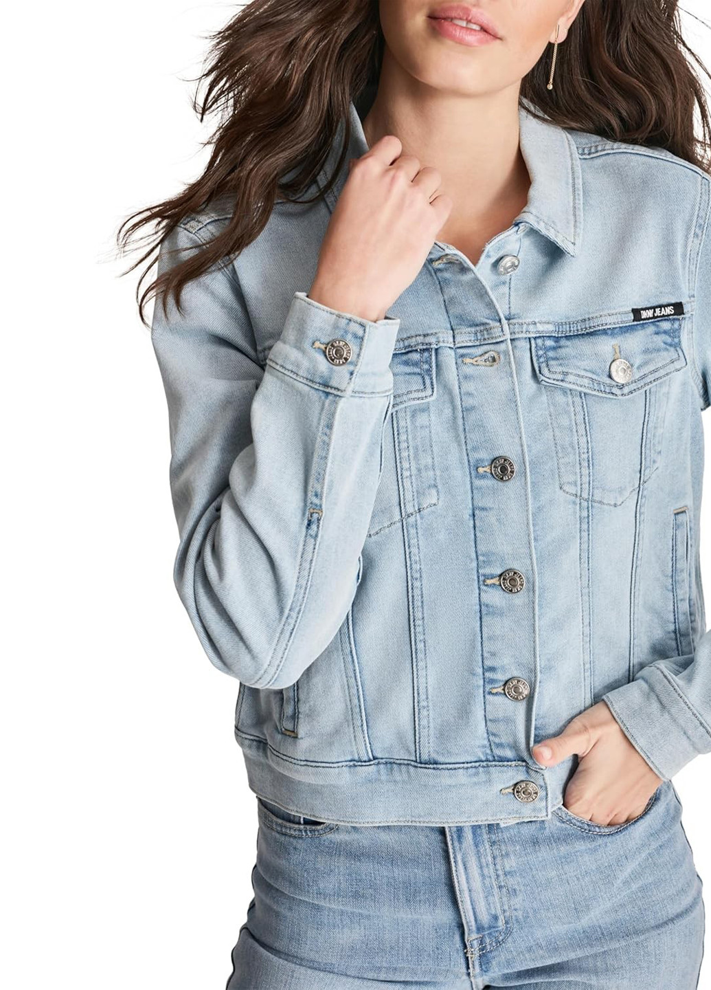 Блакитна демісезонна куртка DKNY