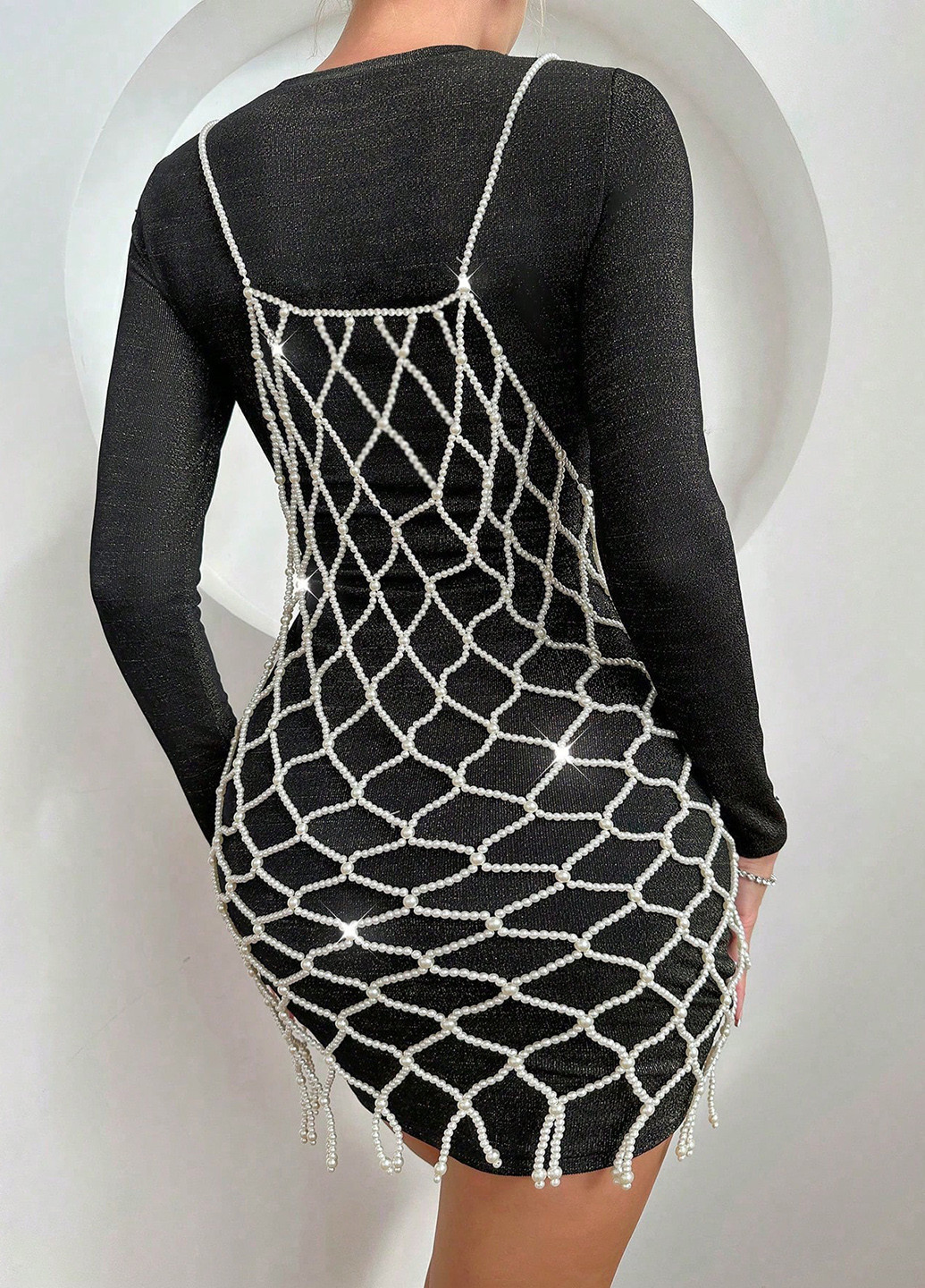 Білий святковий, кежуал сукня а-силует SHEIN однотонна