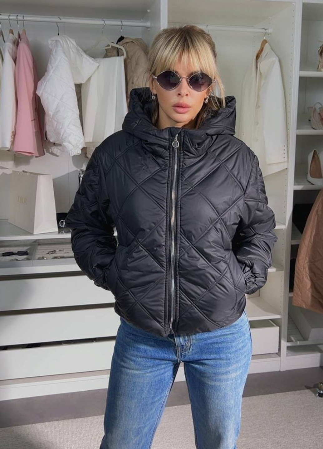 Чорна демісезонна куртка No Brand