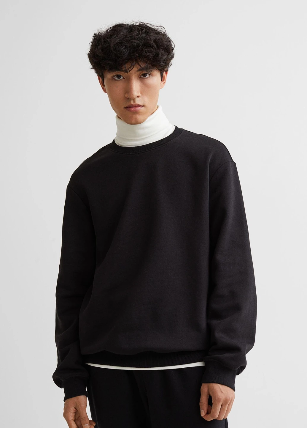 Чорний світшот фліс,чорний, H&M (255170685)