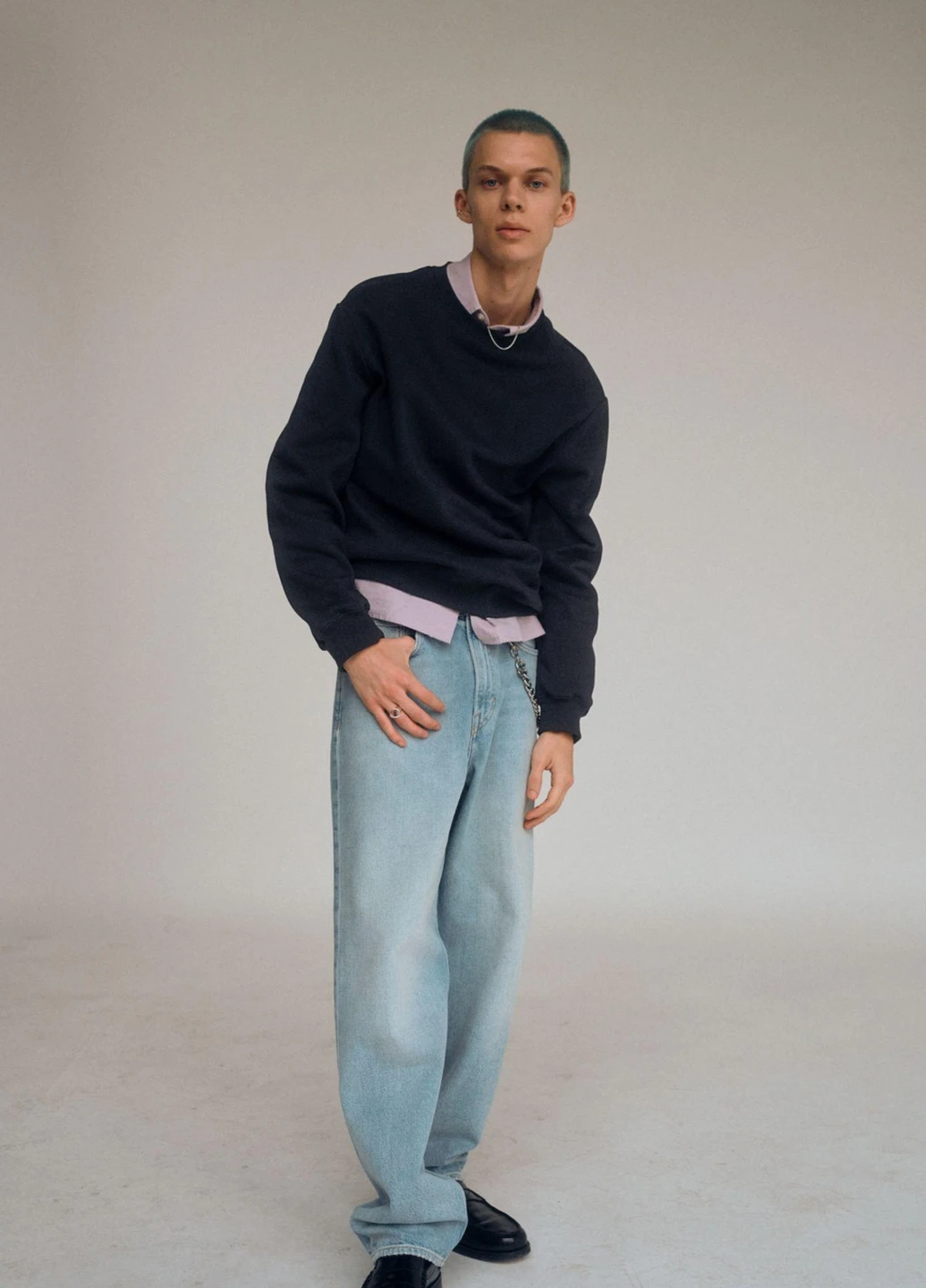 Чорний світшот фліс,чорний, H&M (255170685)