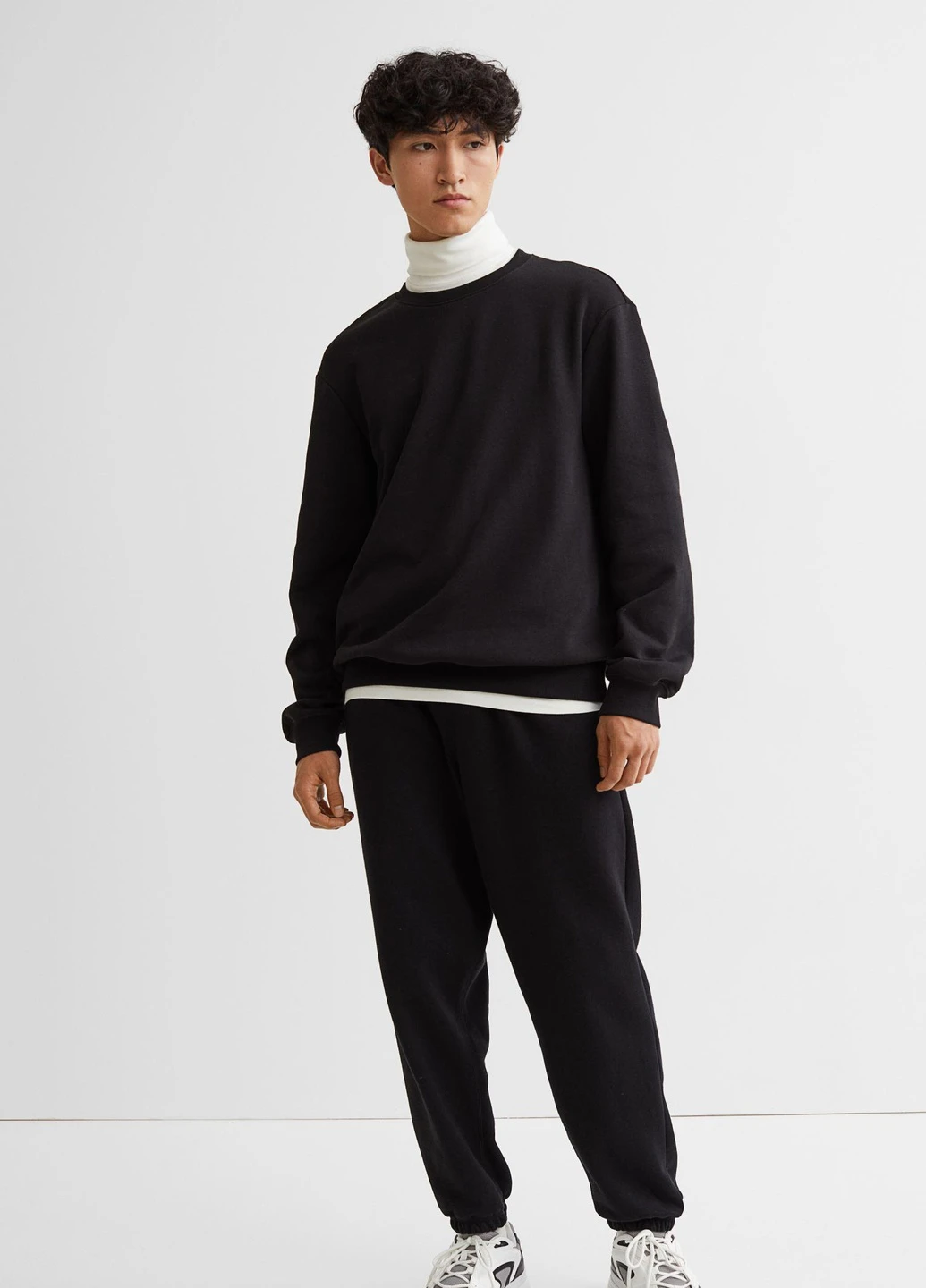 Чорний світшот фліс,чорний, H&M (255170685)