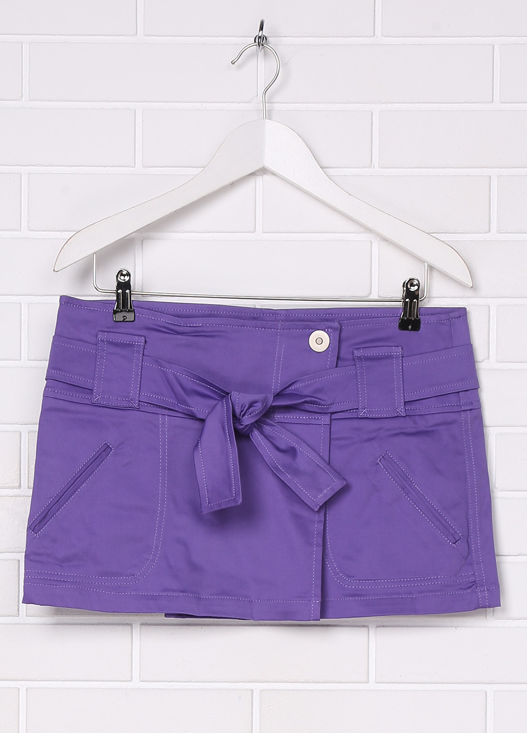 Фиолетовая кэжуал однотонная юбка AB/Soul мини