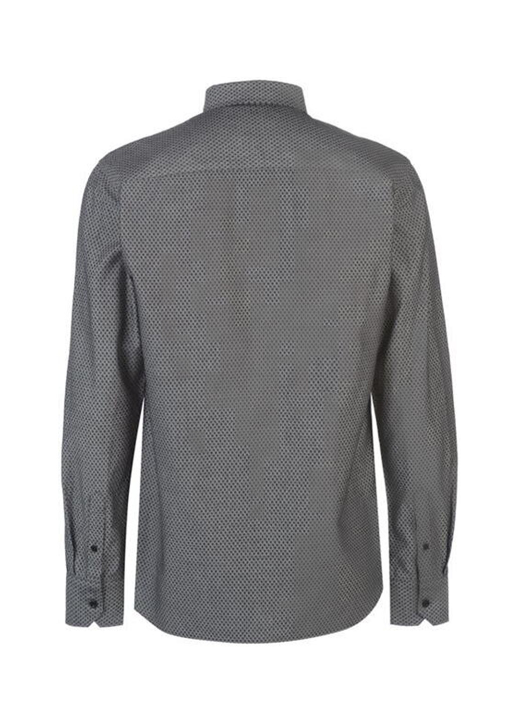 Темно-серая кэжуал рубашка с геометрическим узором Pierre Cardin