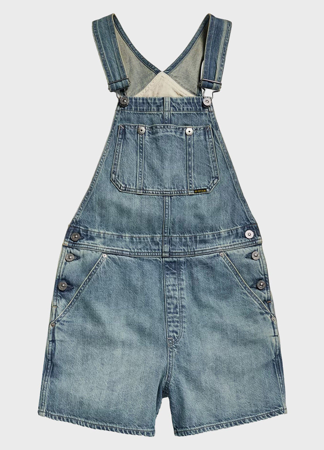Комбінезон G-Star Raw комбінезон-шорти однотонний синій джинсовий бавовна