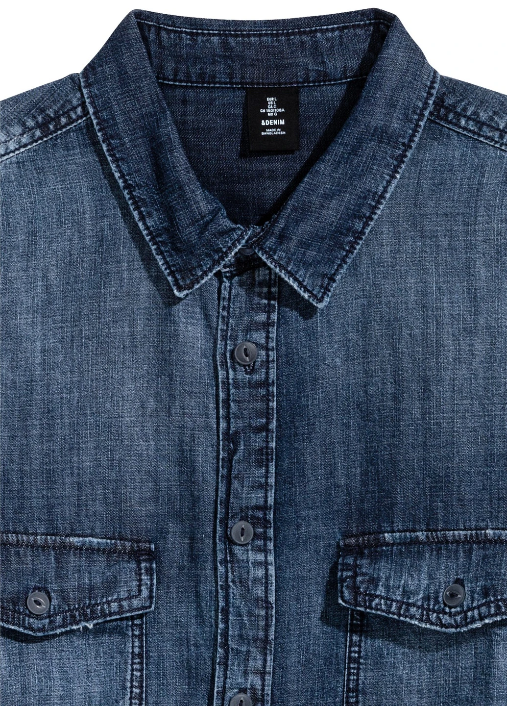 Темно-синяя рубашка H&M