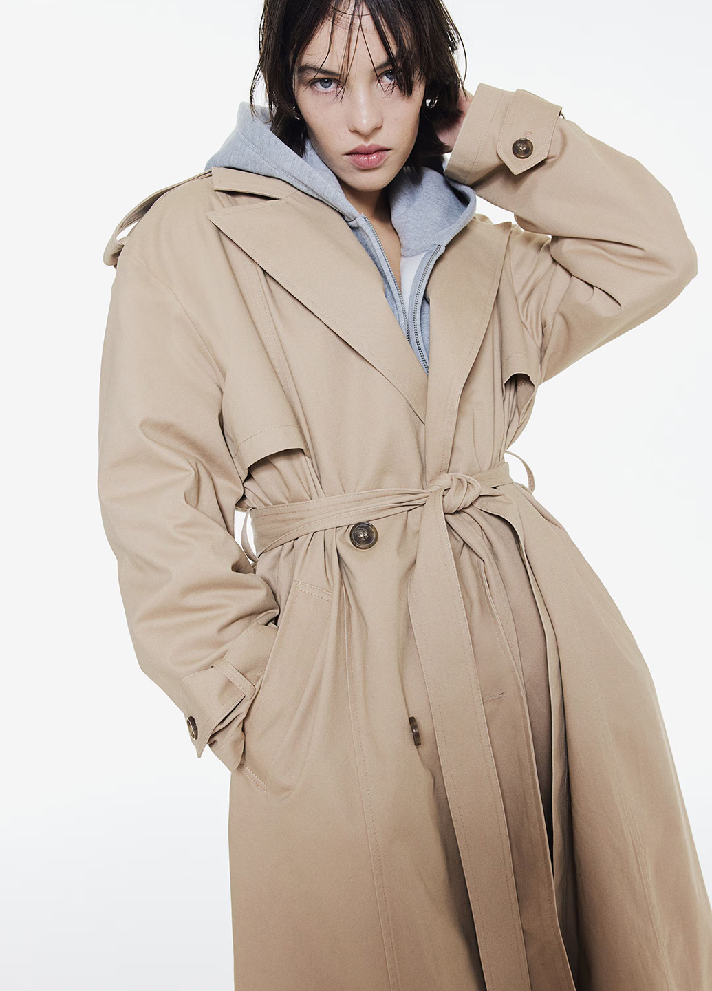 Плащ H&M тренчкот на гудзиках демісезон (314847862)