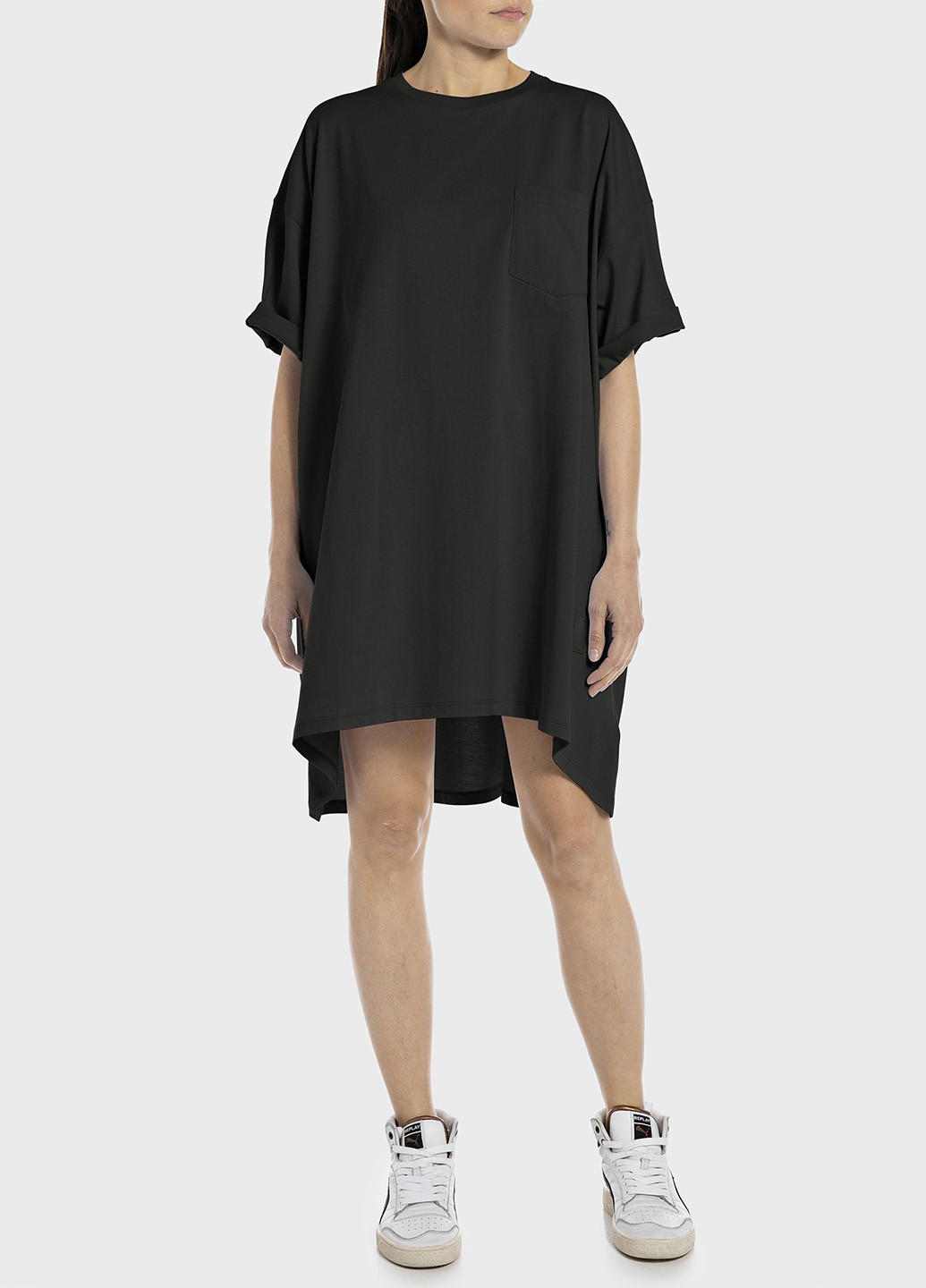 Чорна кежуал сукня а-силует Replay з логотипом