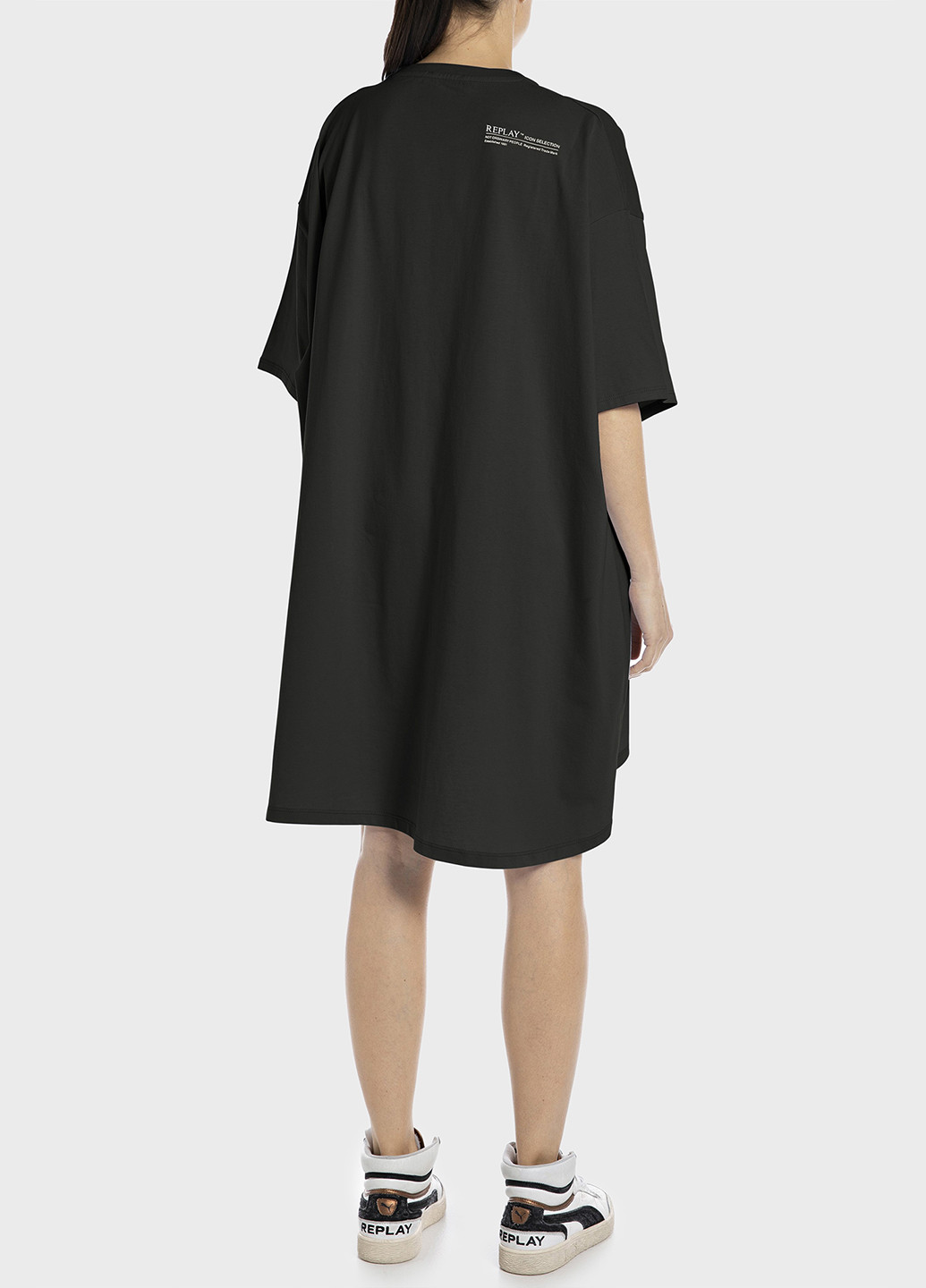 Чорна кежуал сукня а-силует Replay з логотипом