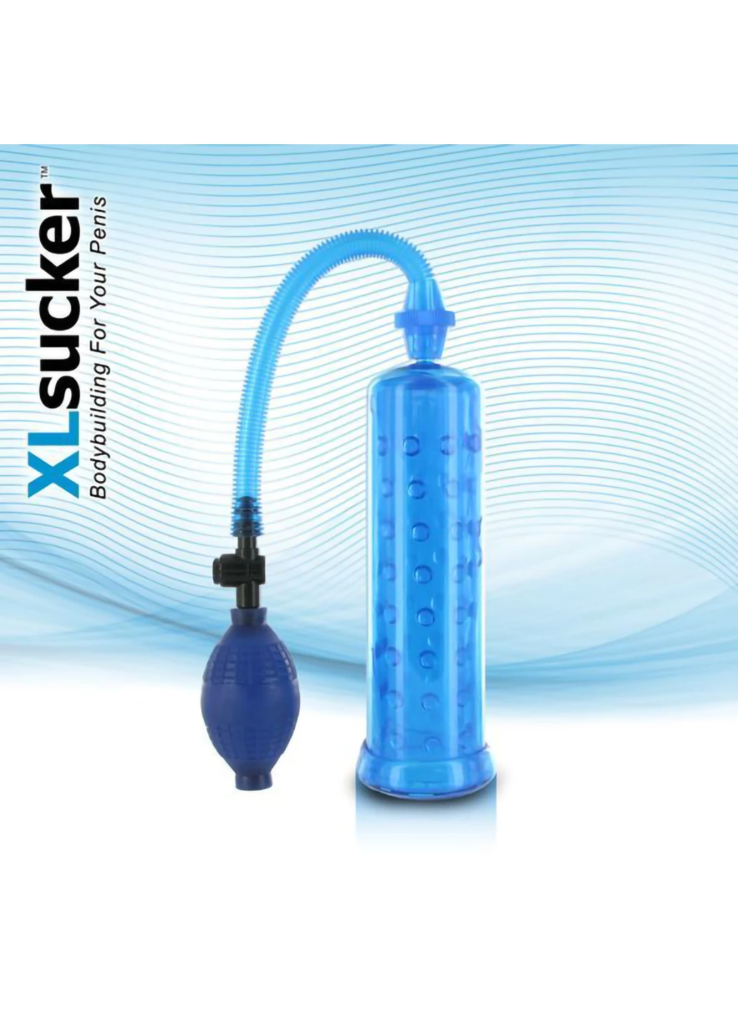 Вакуумная помпа Penis Pump Blue для члена длиной до 18см, диаметр до 4см XLsucker (254151903)