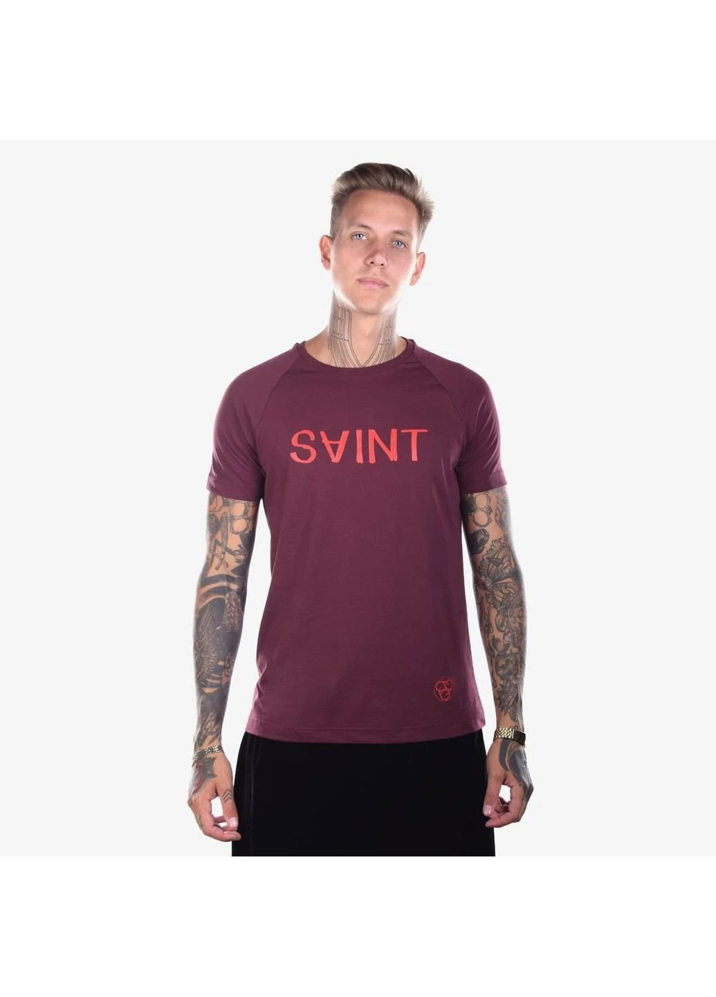Бордовая футболка мужская saint бордовый Power