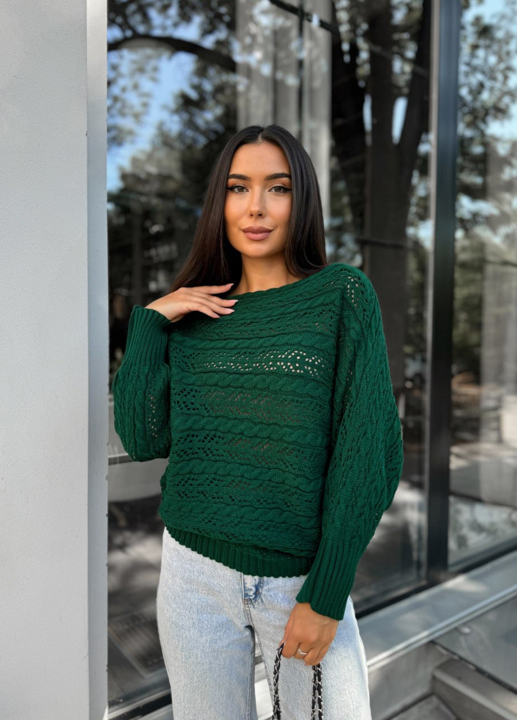 Темно-зеленый демисезонный джемпер джемпер No Brand