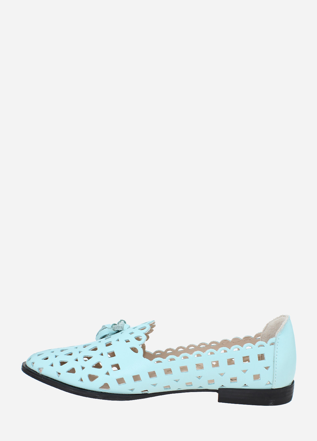 Женские балетки r684 голубой Fabiani | голубые однотонные натуральная кожа (236899943)