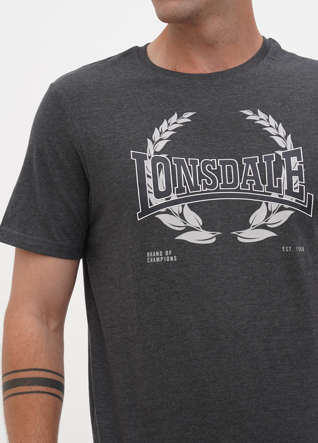 Сіра футболка Lonsdale
