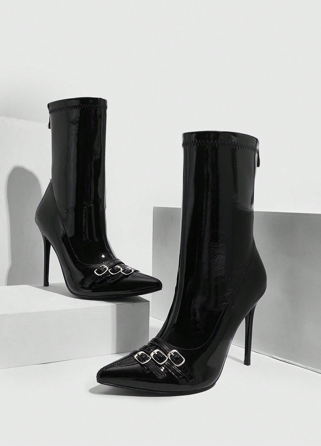 Черные летняя ботильоны SHEIN