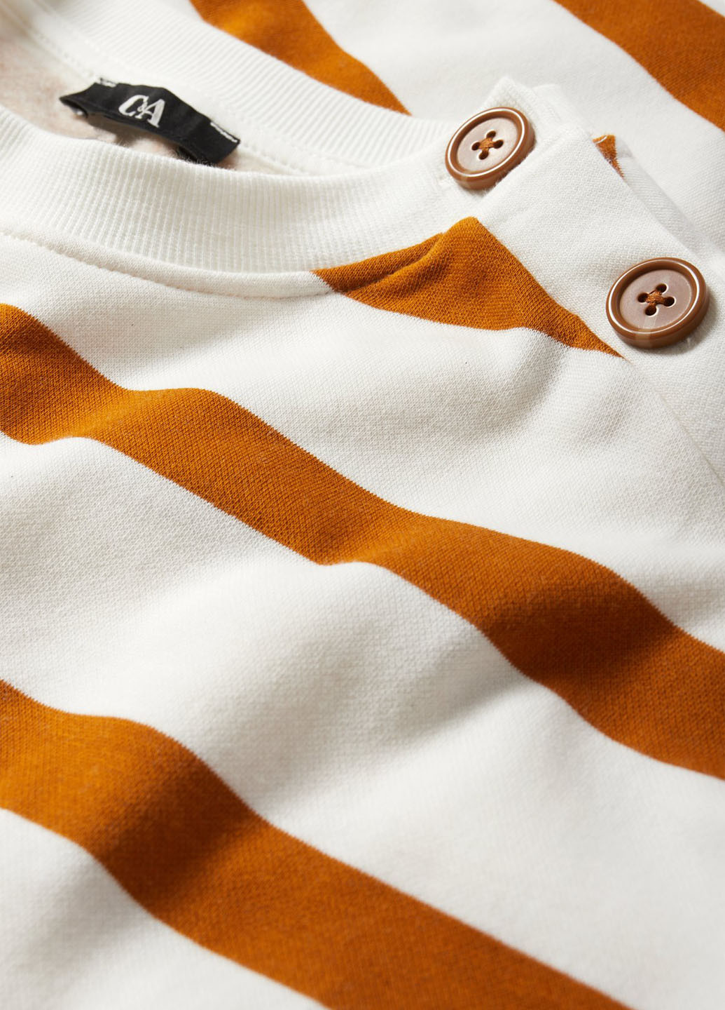 Молочный свитшот C&A полоска пуговицы (362193443)