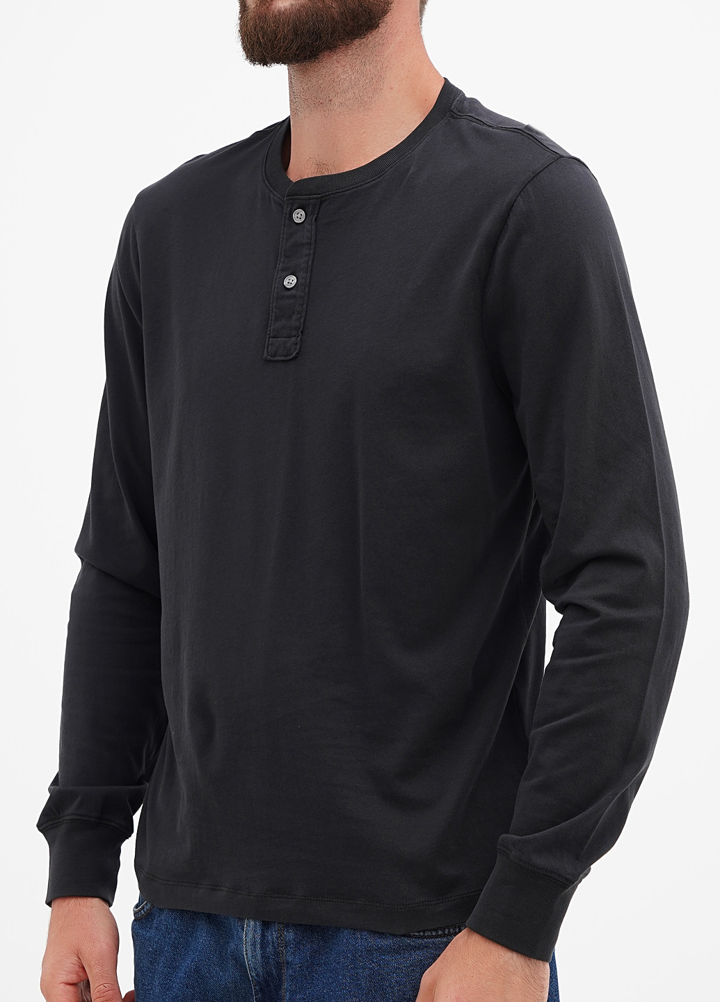 Черный демисезонный кэжуал лонгслив J.Crew однотонный