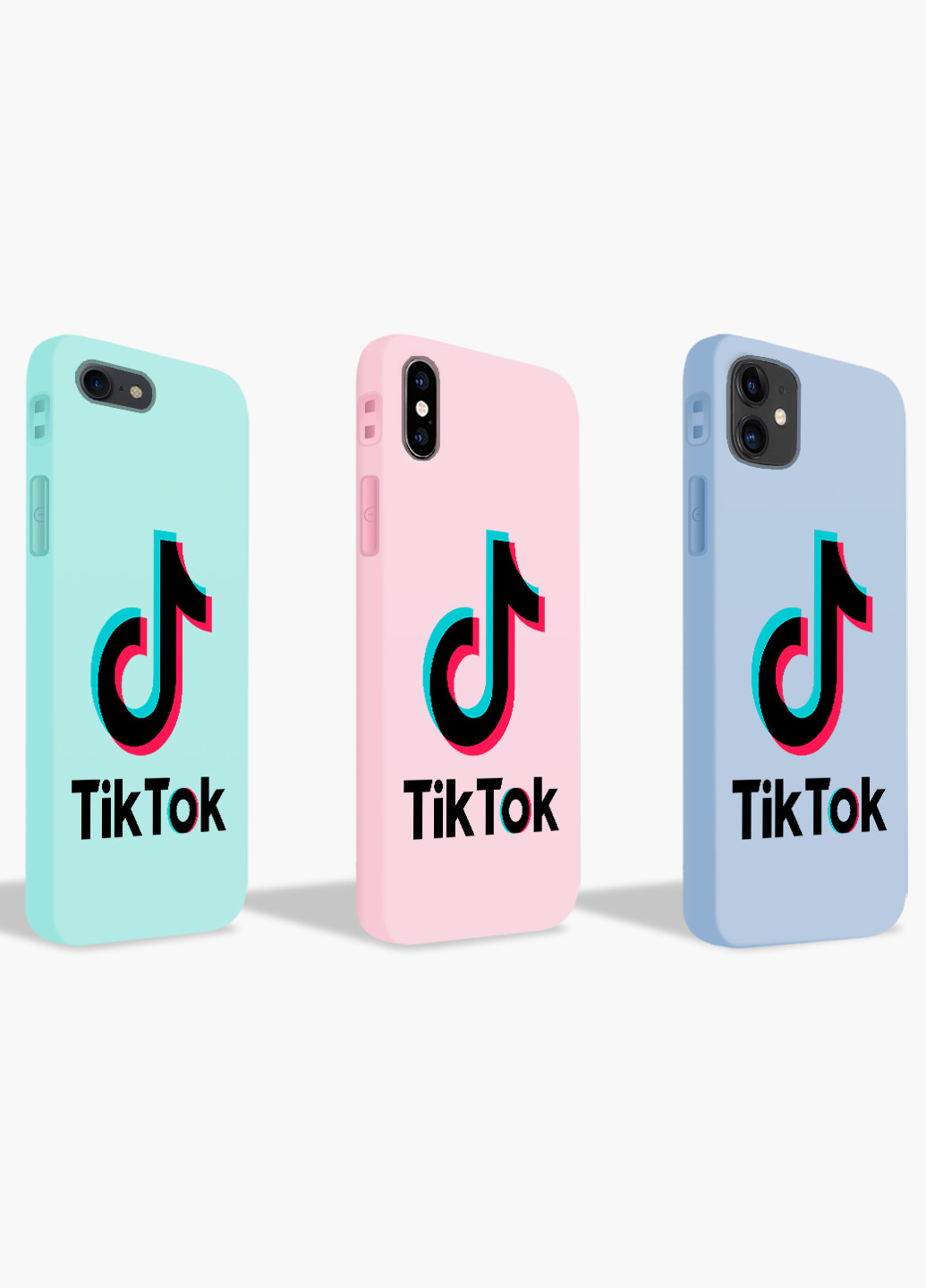 Чохол силіконовий Apple Iphone Xs ТікТок (TikTok) Білий (8938-1389) MobiPrint (219507574)