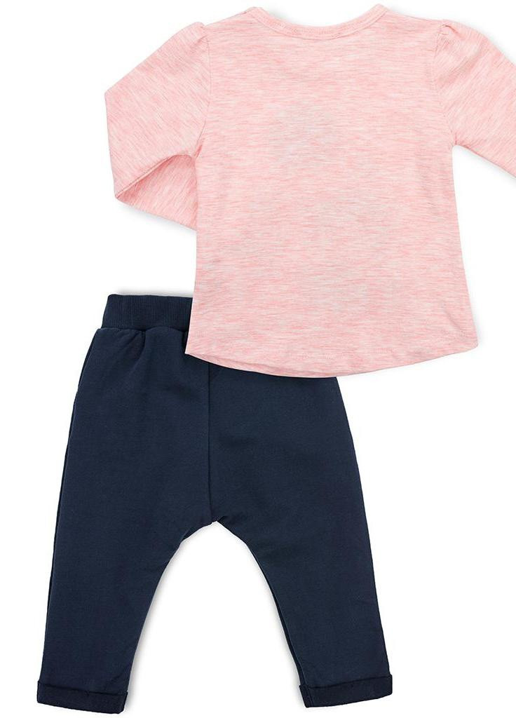 Синий демисезонный костюм десткий с девочкой (11402-80g-blue) Breeze