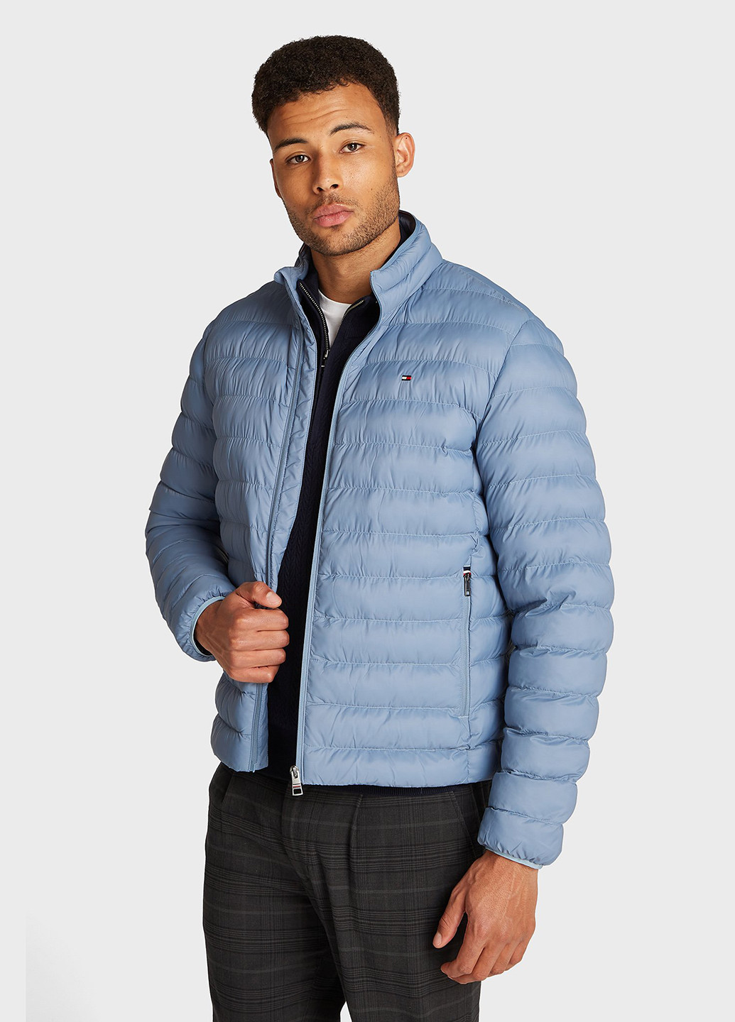 Светло-голубая демисезонная куртка Tommy Hilfiger