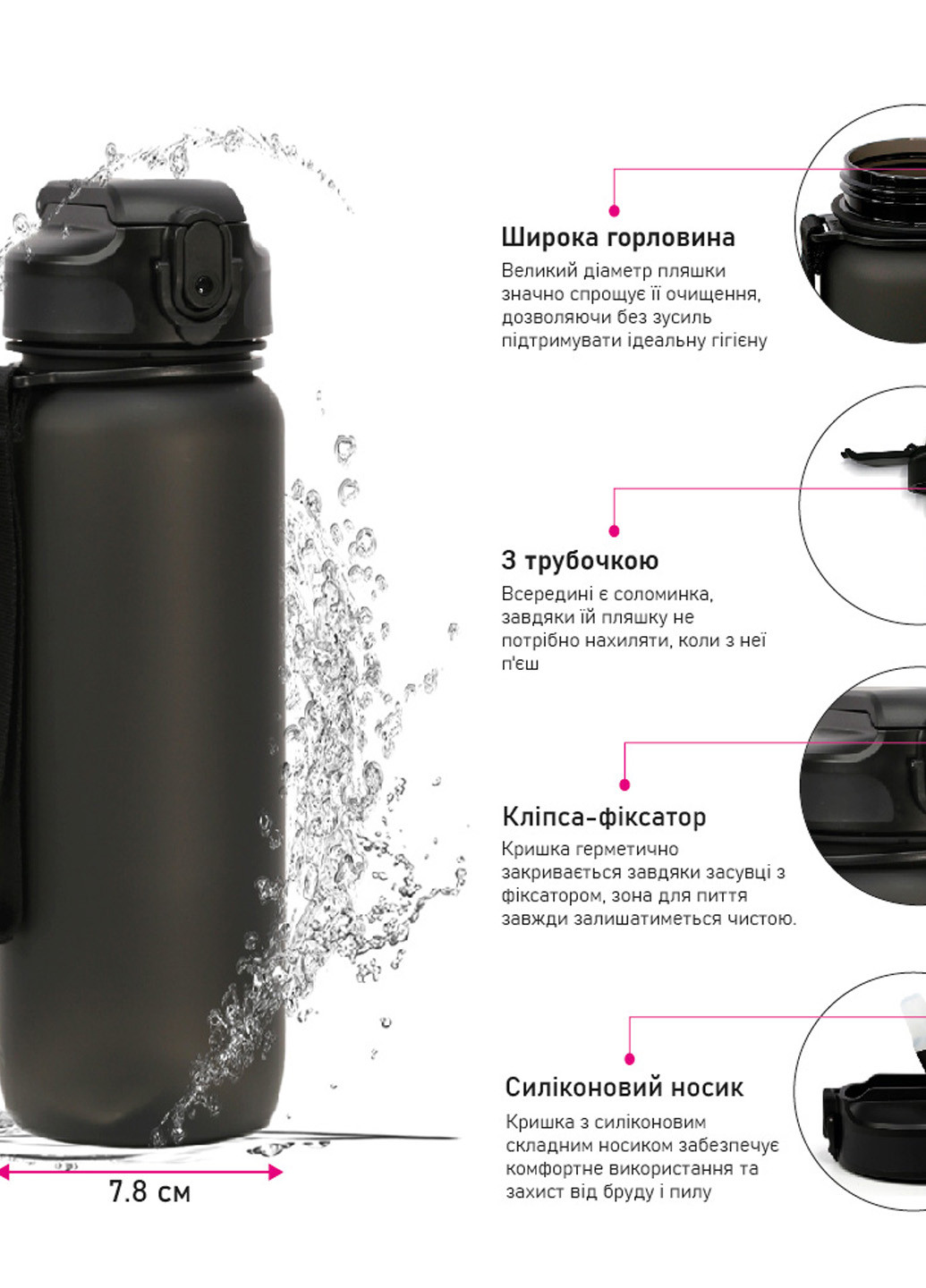 Бутылка, 800 мл Line Art (346139949)