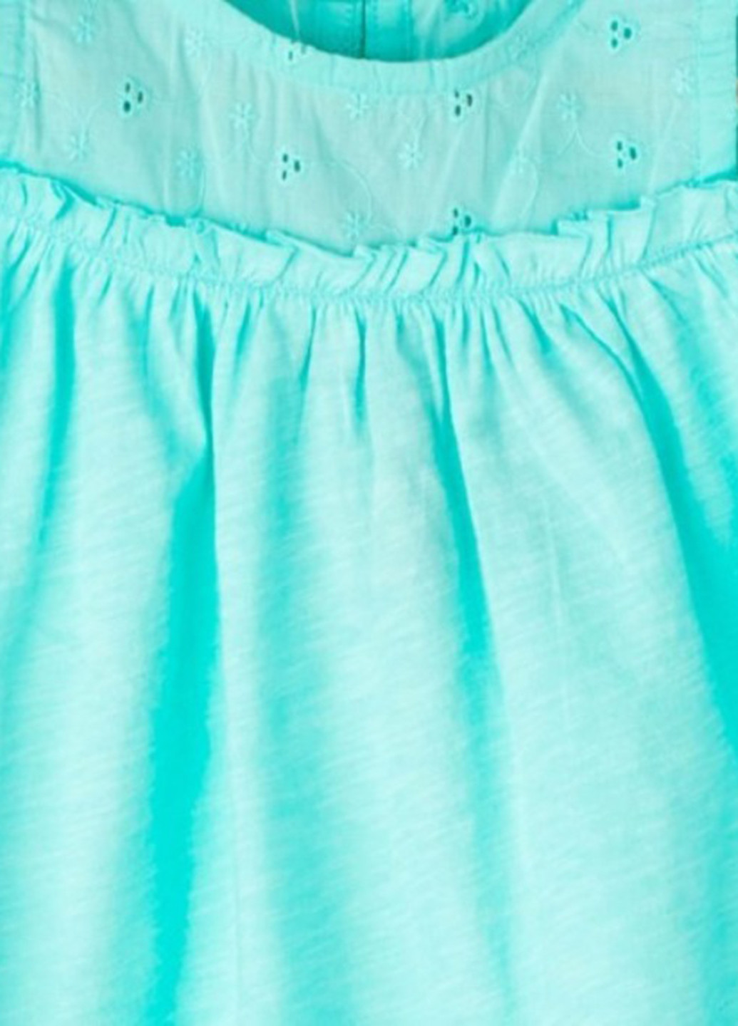 Бирюзовая однотонная блузка United Colors of Benetton летняя