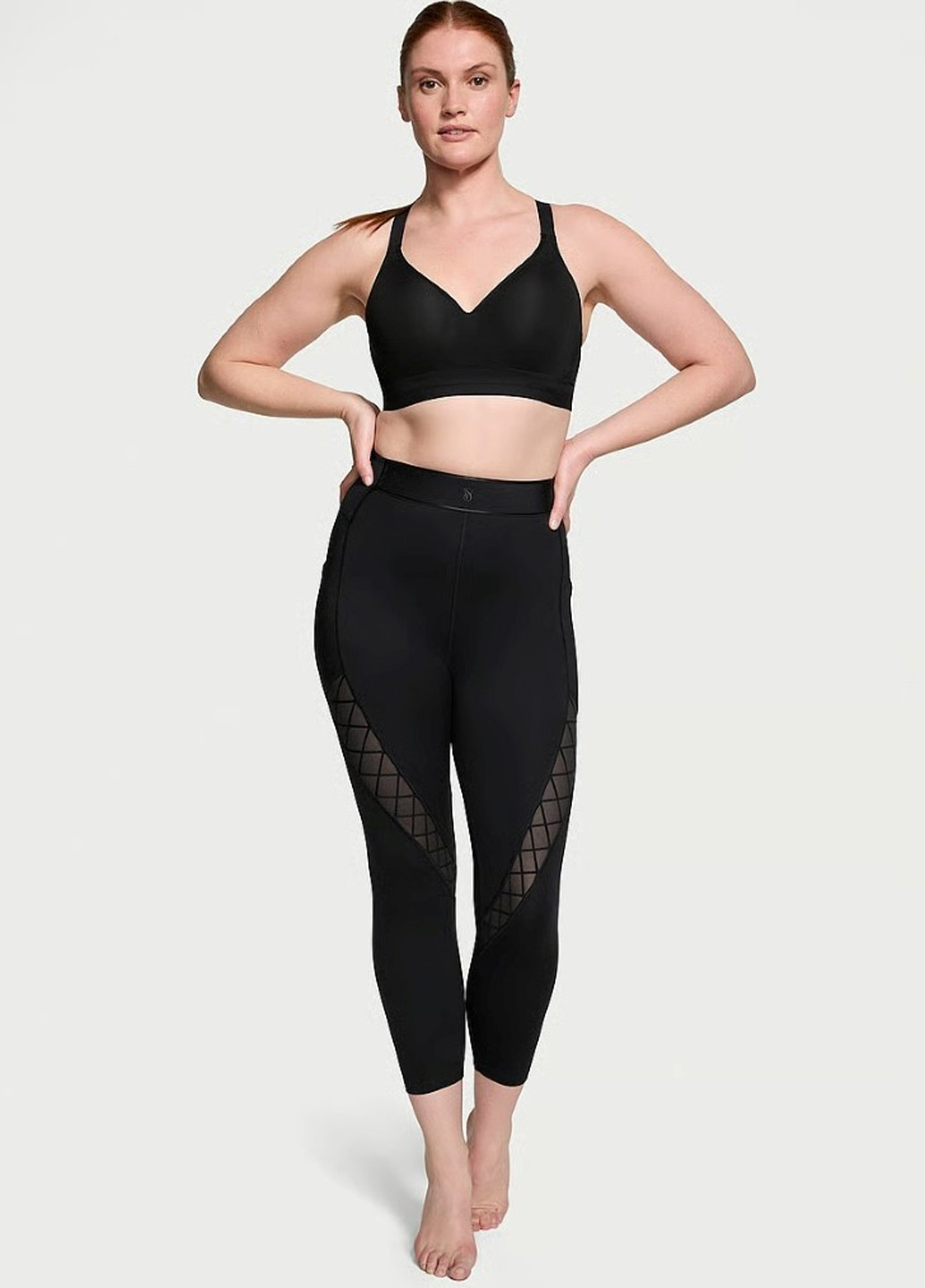 Черные демисезонные леггинсы Victoria's Secret