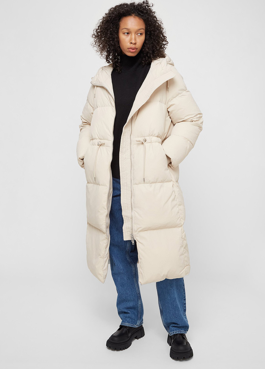Бежевый зимний Пуховик PRPY