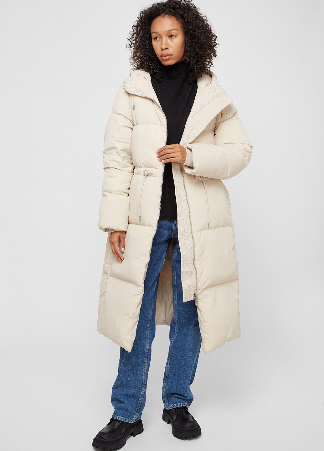 Бежевый зимний Пуховик PRPY