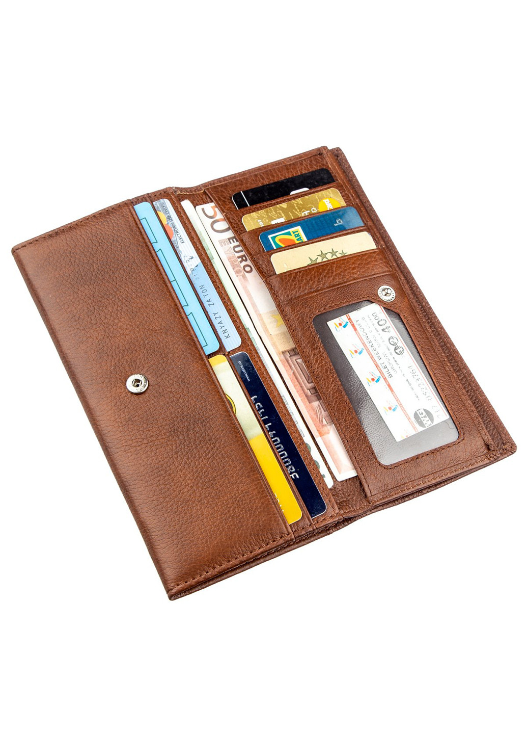 Жіночий шкіряний гаманець-візитниця 10х18,5 см st leather (252131472)