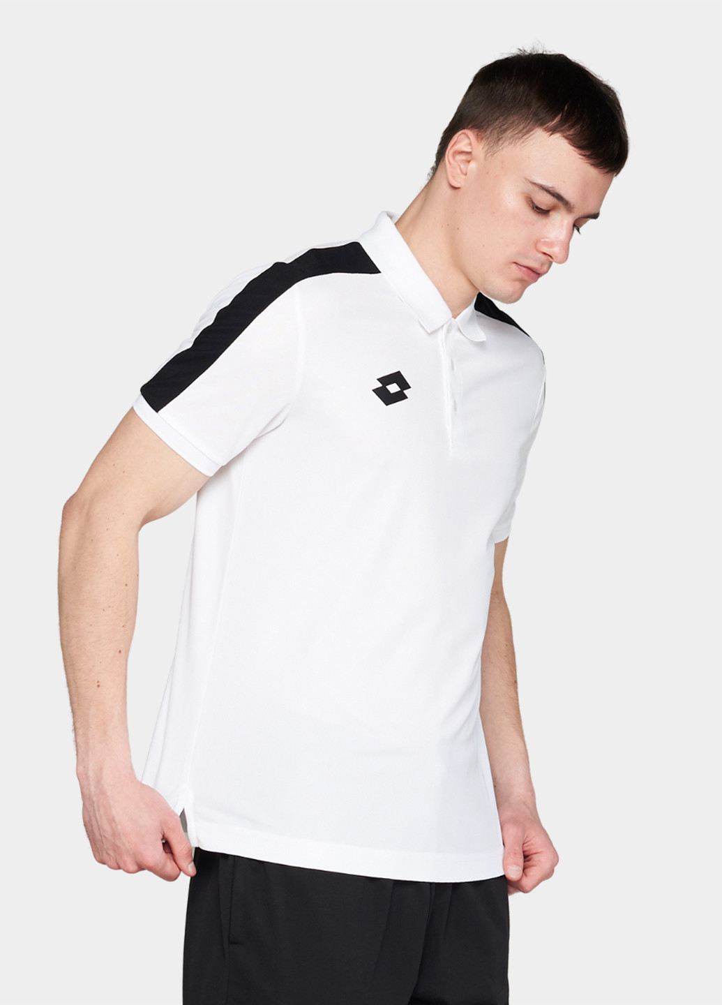 Белая футболка-поло для мужчин Lotto с логотипом