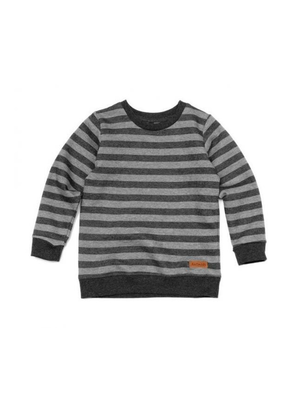 ArDoMi свитшот полоска серый кэжуал хлопок, трехнитка с начесом
