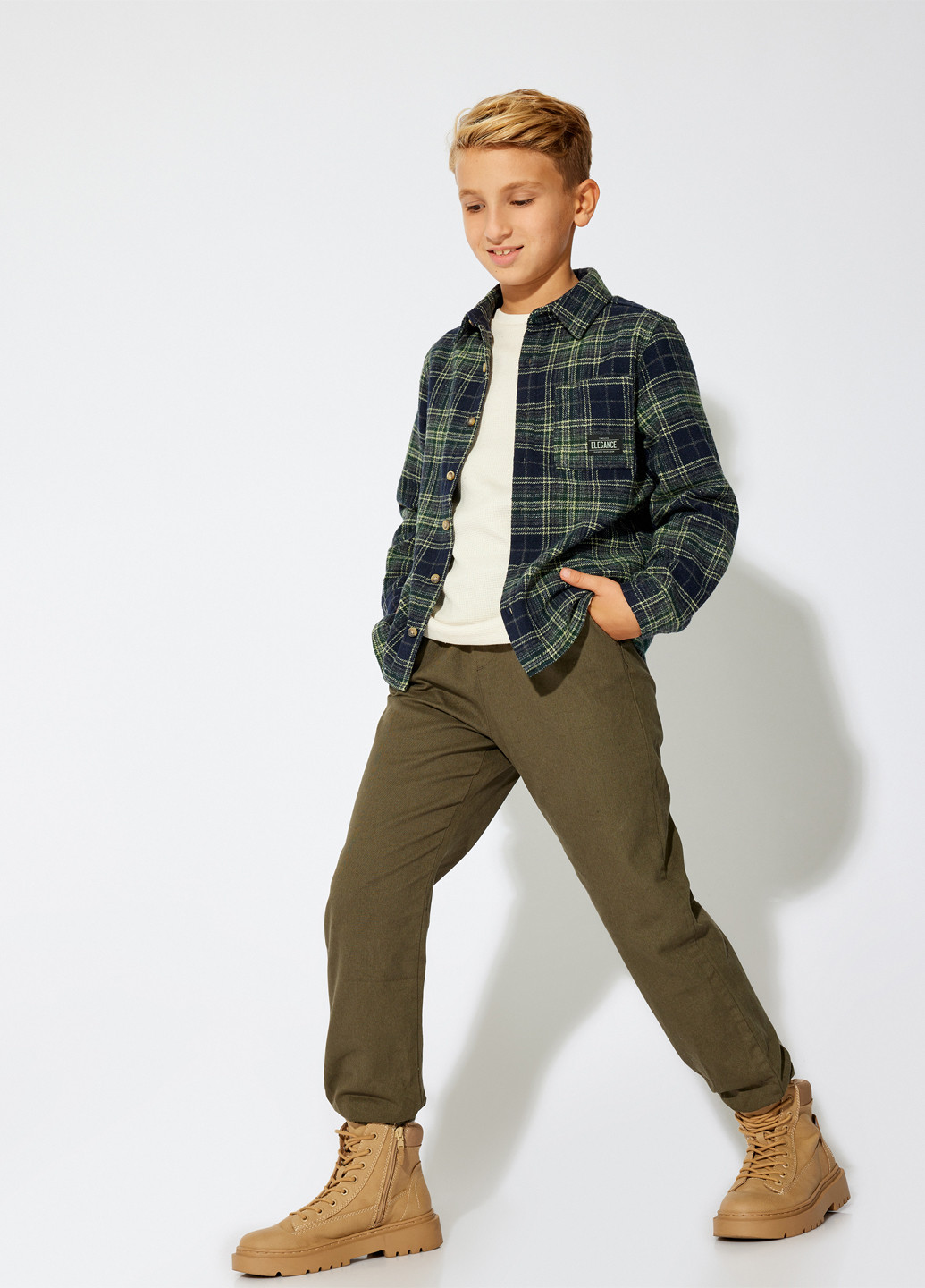 Цветная кэжуал рубашка в клетку KOTON