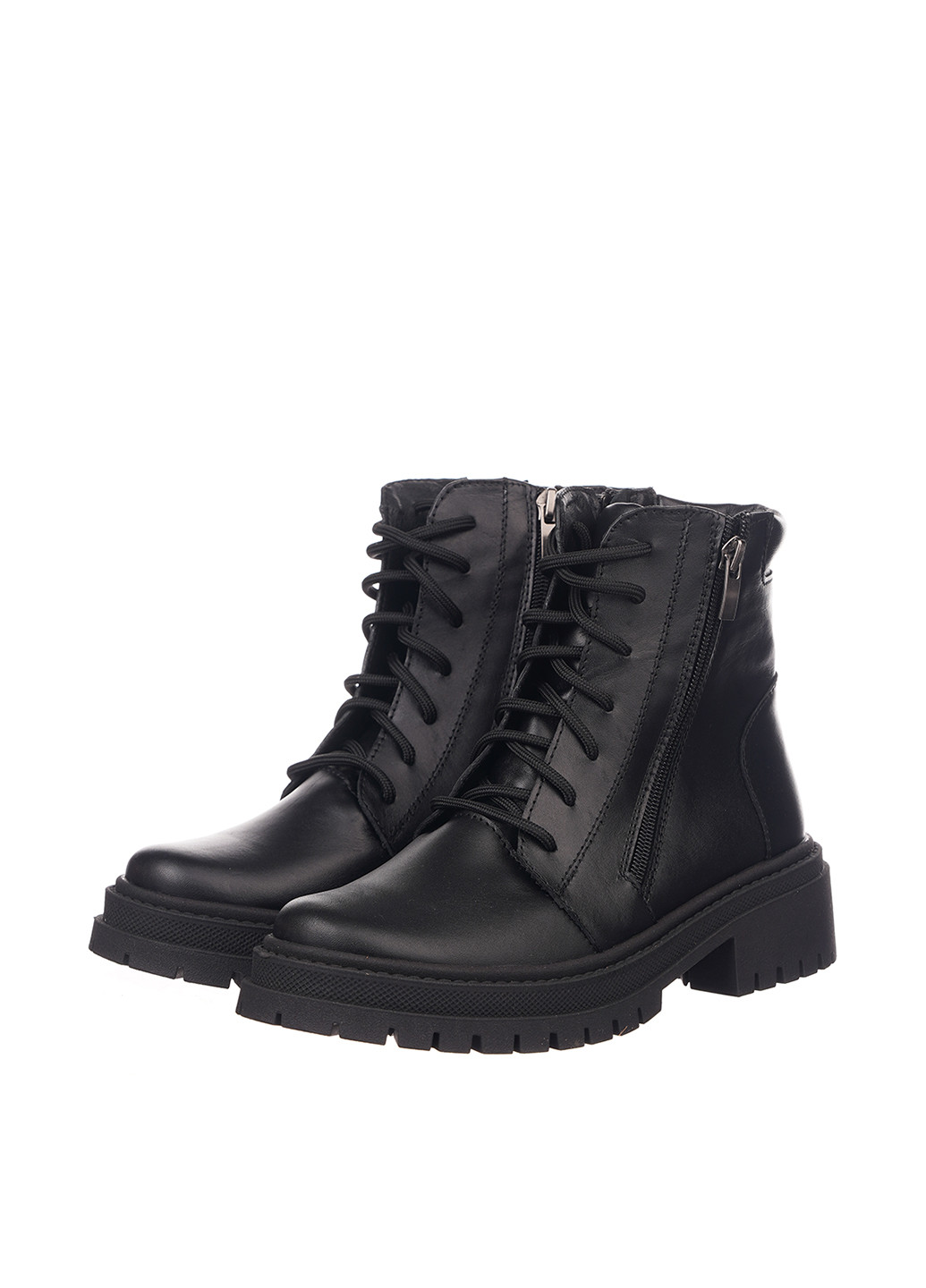 Осенние ботинки Kristi с молнией, на тракторной подошве, со шнуровкой