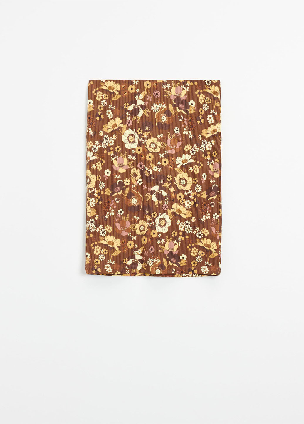 Коричневая кэжуал цветочной расцветки юбка House